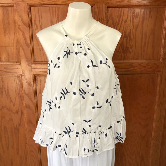 Caution To The Wind Tops - A6 Caution To The Wind Tie Halter White Top M